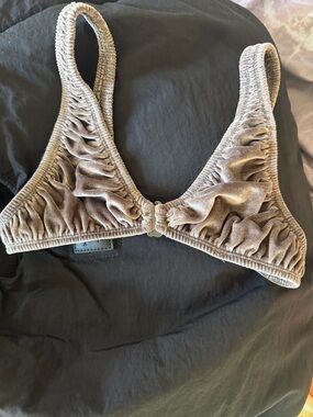 SKIMS Velvet Ruched Bralette - amethyst